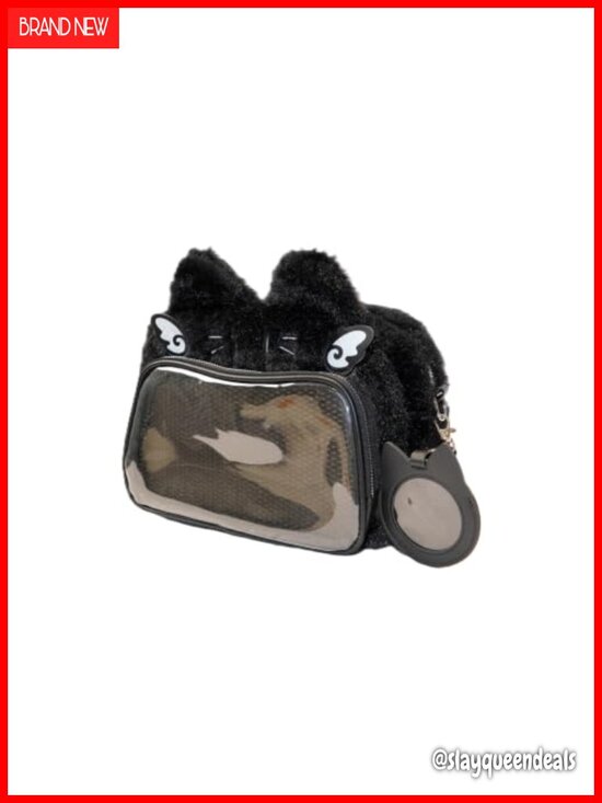 Kawaii Cat Ita Backpack - Clear Display Window Bag with Adjustable Detachable